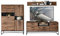Lomadox TV-Wohnwand-Set im Industrial-Design in Haveleiche Cognac Dekor mit Matera anthrazit