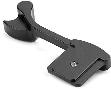 Topiky Kamera Daumengriff, Aluminiumlegierung Hot Shoe Daumen hoch Griff Handgriff Fotografie Zubehör für Q1/Q2 Digitalkamera(Schwarz)