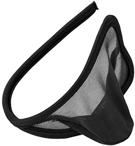 ranrann C String Homme Transparent Tanga Mesh C-String Bulge Pouch Thong Mini Slip Jockstrap Gay sous-vêtement Briefs Underwear Noir Taille Unique