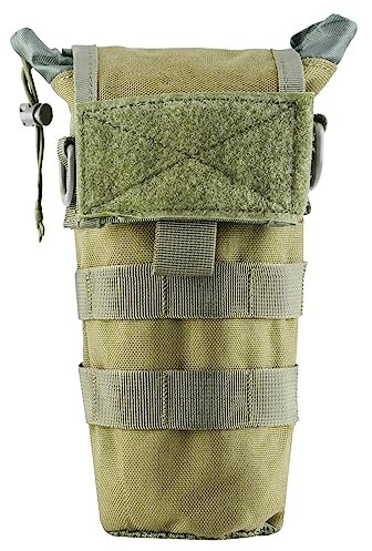 Azarxis Sac de Bouteille d'eau Tactique Poche Porte Gourde Molle Pochette Porte Bouteille Militaire pour Randonnée Camping Trekking Voyage (01 Vert)