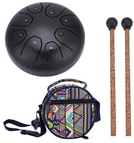 Lotus Drum, Ethereal Percussion Drum, 5,5 Zoll für Meditation mit Schlägeln zum Entspannen des Percussion Instruments(Brown)