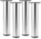 Pieds De Canapé En Alliage d'Aluminium, Rondes Pied De Meuble Reglable Pattes De Meuble En Métal Pieds Table Basse,Pour Canapé Chaises Armoire Meuble, Jeu De 4(Color:silver,Size:25cm/10in)