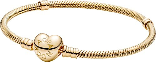 PANDORA Moments Heart Clasp Snake Chain Bracelet