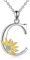 Sonnenblumen Geschenke f¨¹r Frauen Sterling Silber Initial Alphabet Buchstabe C Anh?nger Sonnenblumen Halskette Geschenke f¨¹r Frauen M?dchen
