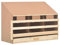 Ksodgun Legenest Hühnernest 3 Fächer Abrolllegenest Legenester Abrollnest für Geflügel 93 x 40 x 65 cm Massivholz Kiefer