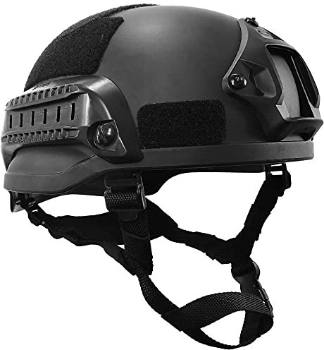 PJ Taktischer Helm Mit NVG-Halterung Und Seitenschienen, CS Tactical Helmet Army Combat Cap Outdoor-Schutzausrüstung