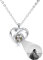 INBLUE Personalisierte Projektion Bild Anhänger 925 Sterling Silber Halskette Herzförmiger Anhänger Geburtstag Jubiläumsgeschenke für Sie/Frauen/Freundin/Mutter Schmuck (Schwarz-Weiß-Bild)