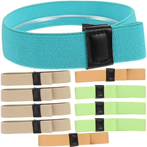 Lurrose 10 Stück Lunchbox Gummiband Outdoor Bento-Lunchbox Gurt Dehnbar Mittagessen Container Befestigungsschlaufe Gürtel für 35-43 cm Bento-Box Home School Office Zufällige Farbe