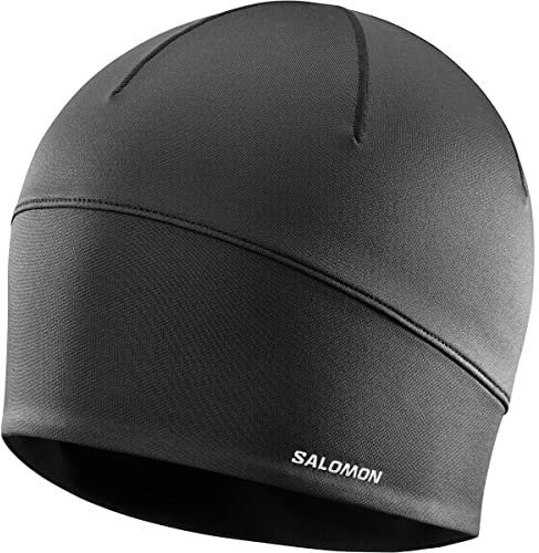 Salomon Active Kappe Herren, Vielseitigkeit, wärmend, Pflegeleicht, Deep Black, Ebony, Einheitsgröße
