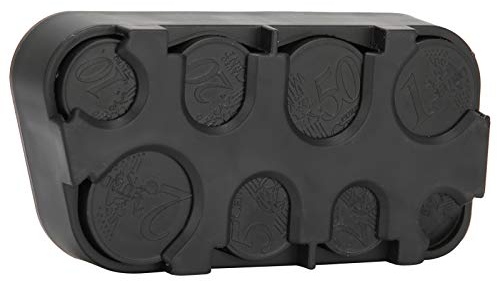 TeamSky Boite Porte Monnaie en Aluminium Organiseur à Pièces de Monnaie avec 8 Compartiments pour Voiture Sac à Main,Noir
