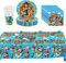 Kit de Fiesta de Cumpleaños 61 Piezas, Fiesta Temática , Vajilla Cumpleaños, Mantel, Platos, Tazas, Servilletas, Suministros de Fiesta de Cumpleaños para Niños