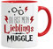 Tasse mit Spruch Du bist mein Lieblings Muggle | Kaffeetasse Teetasse Geschenkidee Geschenk | Tasse & Geschenkbox-Set (Rot)