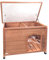 AqpetFriends Baita Cuccia in Legno da Esterno per Cani con Tetto Apribile e Tende Termiche incluse, Medium 104x68x75 h