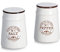 Zeller 19360 Salz-/Pfefferstreuer- Set, 2-tlg., Keramik, weiß, ca. 5 x 6 x 8,8 cm