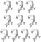 HUIOP Stage Lights Clamp,10PCS Stage Lights Clamp Bracket Hangings Hook for DJ Lighting Par Lights Spots Lights