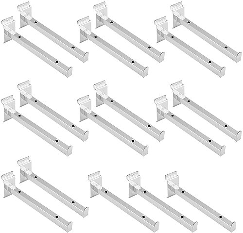 Slatwall Regalhalterungen, 25,4 cm Slatwall-Haken für Ausstellung und Einzelhandel Ihrer Produkte, stellen Sie Produkte und Artikel für Garagenraum perfekt aus, 17 Stück GENHAKON