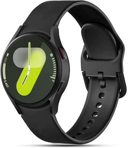 Issinlky cinturino silicone Galaxy Watch 7, cinturino sportivo in silicone morbido per Samsung Galaxy Watch 7/FE/6/5/4 40mm 44mm/Watch 6 Classic 43mm 47mm/Watch 5 Pro 45mm/Watch 4 Classic 42mm 46mm