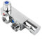 Thermostat-Duscharmatur, vertikales Thermostat-Duscharmatur, für statischen Wohnwagen, Messingmaterial, 1/2 Heiß- und Kaltanschlüsse