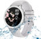 Smartwatch Damen Herren Luxus IP67 Wasserdicht Fitnessuhr Sportuhr Bluetooth-Anrufe mit 1.32''Touchscreen Herzfrequenz-Schlafmonitor 7 Tage Lange Akkulaufze Itmehrfach Sportmodi,für Android IOS.Weiß