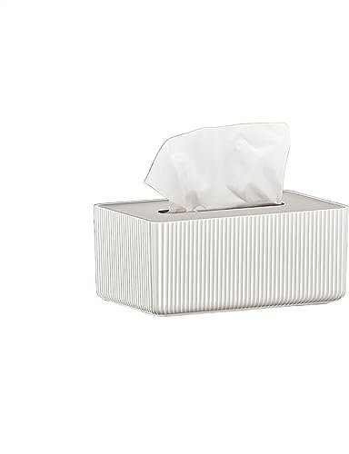 Porta fazzoletti Scatola di carta da scrivania Contenitore di stoccaggio for tovaglioli di carta velina bianca Organizzatore for la casa Scatola di fazzoletti semplice in plastica Scatola Porta Salvie