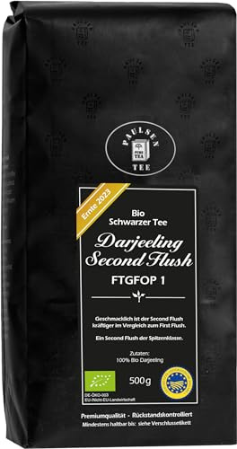 Paulsen Bio Darjeeling Second Flush FTGFOP, Ernte 2023, schwarzer Tee, 500g