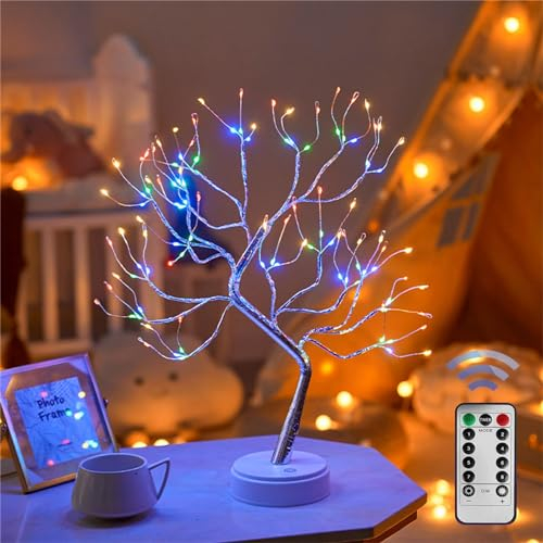 Lecone LED Lichterbaum, Bonsai Baum Licht Warmweiß Verstellbare Äste, 108 LED Baum Lampe Dekobaum Belichtet Baumbeleuchtung Innen Deko,USB/Batteriebetrieben…