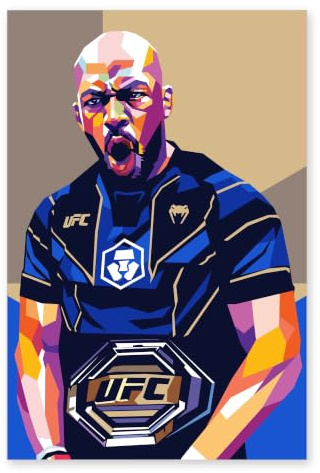 25 Artstreet Jon Jones Poster | Kunstdruck | 180 g mattes Papier | Wanddeko für Wohnzimmer und Jugendzimmer | 50 x 70 cm