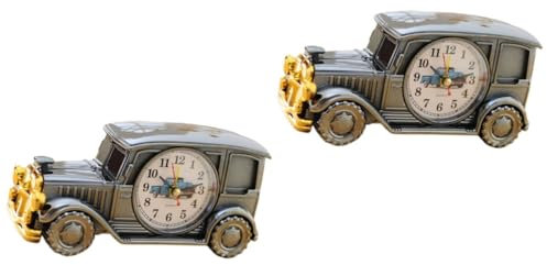 PRETYZOOM 2 STK stille Uhr Nachttischuhr Amethyst Halskette Kinder dekor Mini-Leuchtturm Retro-Wecker Dekorative Auto Tischuhr Wecker für Kinder Desktop-Wecker Jahrgang Dekorationen Student