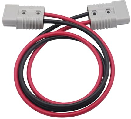 Shkalacar 50A Anderson Stecker Set, Batterieanschlusskabel mit 6 AWG, 1,2m Draht, Ladegerät Anschluss, für Autos, Neue Energie, Industrie und mehr