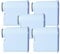 vhbw 5X Wasserfilter Filter kompatibel mit Philips Serie 5000 EP5361/10, EP5363/10 Kaffeevollautomat, Espressomaschine Hellblau