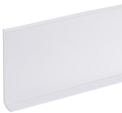 QUARKZMAN 6m x 10cm Finiture per Battiscopa Profili Flessibili per Modanatura Flessibile per Pareti Staccabili, Battiscopa Autoadesivi in Pvc per Pareti, Angolari Bianchi