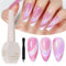 SUPWEE Cat Eye UV Gel Nagellack, 15ML Rosa Regenbogen Holografisch Magnetisch Gellack Katzenmagne Glitzer 9D Cat Eye Gel Soak Off DIY Maniküre Nagelsalon