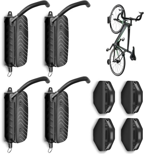 MILADO Wand-Fahrradständer, schwenkbare Fahrrad-Wandhalterung für Garage, 150 ° platzsparend, vertikale Fahrradaufhänger zur Aufbewahrung, hängender Fahrradträger hält bis zu 29,9 kg, einfach zu