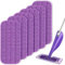 Lingettes Réutilisable pour Swiffer Wet Jet Serpillières en Microfibre Lavable Remplacement Tampon Vadrouille Réutilisable pour Frotter Sols Secs/humides (6 pièces)