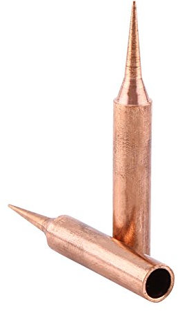 Lötspitzen für Lötkolben 5 mm 10 Stück Kupfer Niedrigtemperatur-Lötkolben Spitzen für Lötkolben Werkzeug für Station 900M-TI 8 * 7 * 1