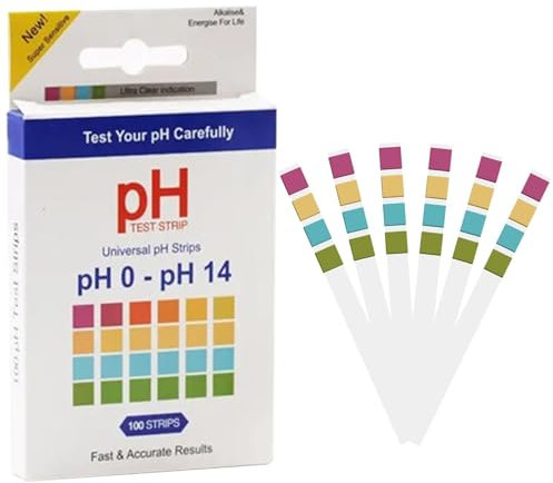 Wasser-pH-Teststreifen | pH 0–14 pH-Streifen für Wassertests, pH-Streifen für Urin- und Speicheltests, hochempfindliche Teststreifen erkennen den pH-Wert, um Trinkwasser, Lebensmittel, Pools, Aquarien