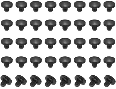 PATIKIL 3mm Diamètre Bouchon de Trou en Silicone, 40 Pcs Capuchon Protection Rond à Encliquetage pour Bouton Meuble pour 2.5-3mm de Trou pour Trou Cylindre Cloison d'Étanchéité, Noir