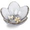 Nideen Glass Jewellery Dish Trinket Tray, 3.54× 1.65 inches Ring Dish Holder Ring Tray Jewellery Plate Key Bowl for Hallway(Grey)