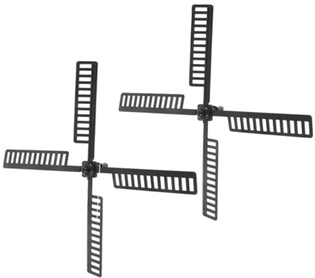 Toyvian 2pcs Black Plastic Solar Windmill Garden Windmill Replacement Lawn Decor Garden Decoration