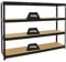 PROREGAL Schwerlastregal Dino 180x240x60 cm Fachlast 450kg Schwarz, Garagenregal, Lagerregal, Steckregal, Kellerregal