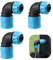 JLEivvi 3 Pack Hose Elbow Quick Connector Sturdy Garden Hose Elbow Adapter for Garden Irrigation & Car Wash, 90 Degree, ABS 1/2 (12.5mm)