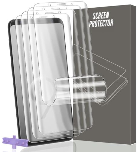 Gelaasso Protection D'écran pour Samsung Galaxy S9, Protection Film TPU Flexible 4 Pièces, HD Clair Doux Transparent Film de Protection d'écran (pas en verre)