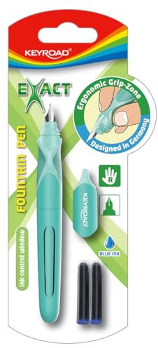 KEYROAD Füllfederhalter, 2 Patronen Kostenlos, Blister, Füllfeder Farbmix, Füller Anfänger