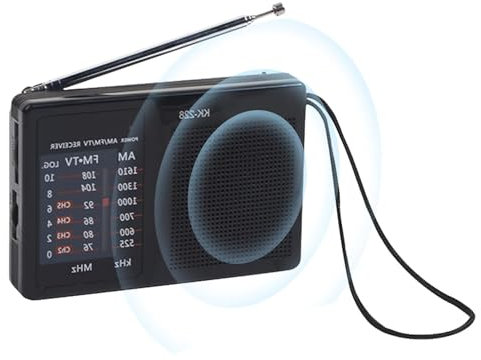 Poste Radio Portable FM,Poste De Radio Pile Et Secteur,Compatible Pile et Secteur pour Une Réception Ultra-Large des Signaux de Diffusion et de Musique
