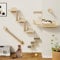 YITAHOME Cat Climbing Wall Set Made of Wood, 7 Pcs Sturdy Furniture with Scratching Posts, Corner Platform, Stair Climbers, and Cat Bed for Cats Sleeping, Playing, and Lounging