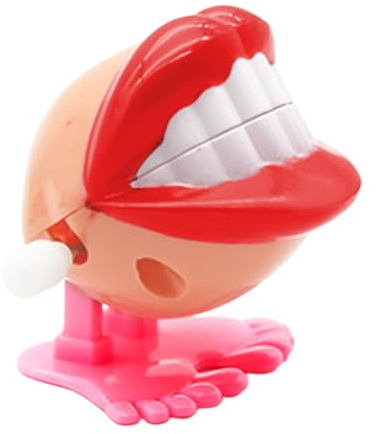 Générique Jouet A Remonter Dentier - Jouet Sautant Qui Claque des Dents - À Remonter Marcher pour Enfant, Cadeau De Noël, d'anniversaire