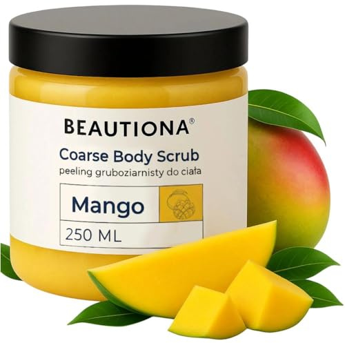 Großkörniges Mango-Zuckerpeeling für den Körper – reinigendes Körperpeeling für das Spa zu Hause, 250 ml