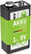 ANSMANN Pile 6F22 9V 200 mAh NiMH Rechargeable (1 PCE) – Bloc Alimentation 9V à Faible autodécharge et Haute capacité – Pile 9V idéale pour Les flashs d'appareils Photo, Les Lampes de Poche, etc.