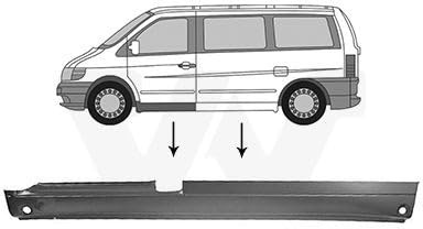 VAN WEZEL Einstiegblech 3078101 links, Kompatibel mit: MERCEDES-BENZ V-CLASS, VITO Bus, VITO Kasten