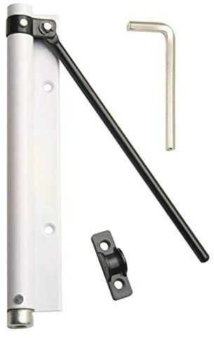 WOLFPACK LINEA PROFESIONAL - Muelle Puerta Aluminio Anodizado Blanco (Blister 1 Pieza)